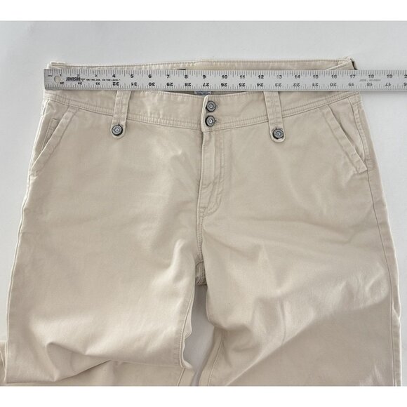 Vtg GAP Women’s Ivory Beige Low Rise Wide Leg Cropped Pants Size 10 Y2K Preppy - Picture 6 of 9